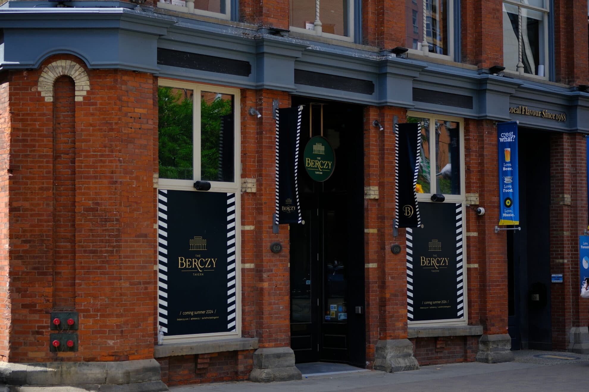 The Berczy Tavern exterior — named one of Toronto's best restaurants for 2026
