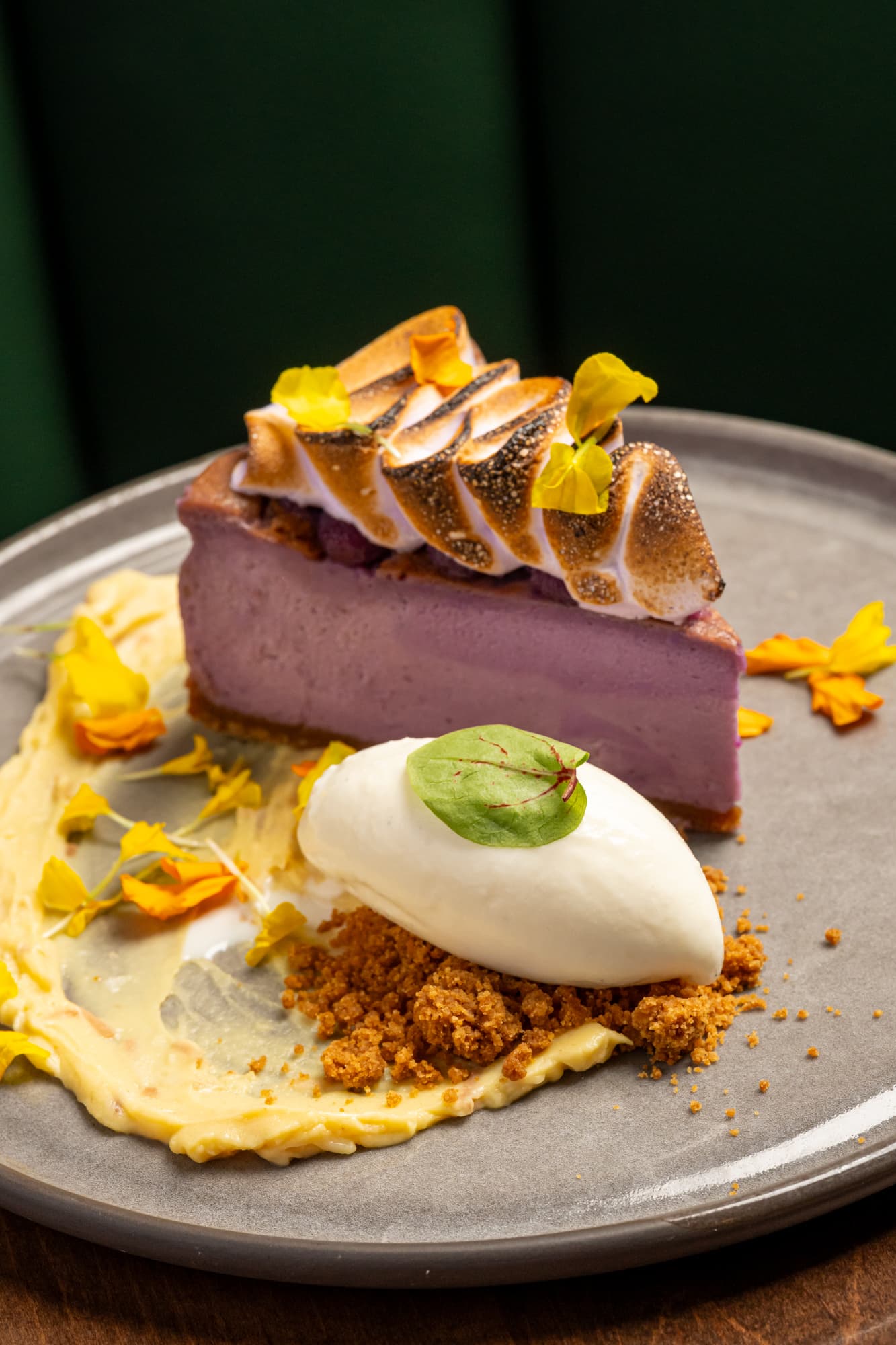 A plated dessert at The Berczy Tavern